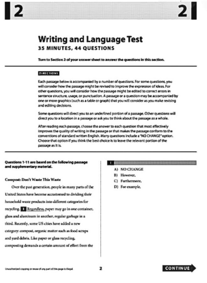 SAT Official Test Book: Writing and Language — Complete Preparation Guide for the 2017 Edition  - Image 4