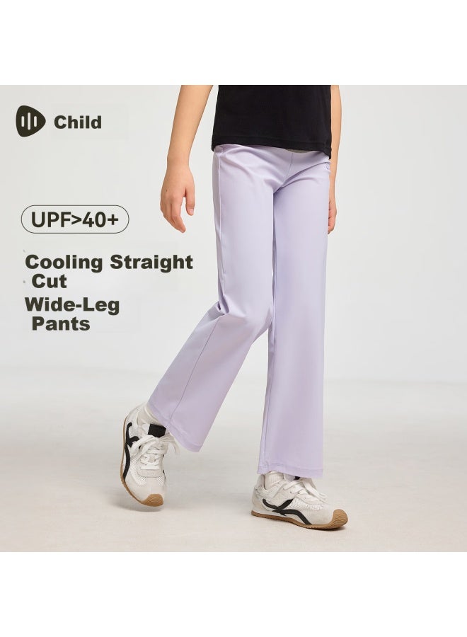 Souhait Girls' Pants Spring New Children's Long Pants Casual Trousers Cloud Purple 120