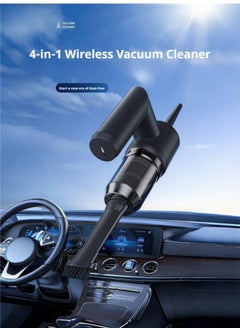 Healife Portable Car Vacuum Cleaner, 5000Pa Strong Suction Power, Cordless Handheld 4-in-1 Vacuum with Multiple Nozzles, Perfect for Car/Home/Pet Hair Cleaning, Black  - Image 2