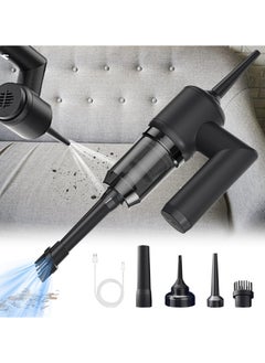 Healife Portable Car Vacuum Cleaner, 5000Pa Strong Suction Power, Cordless Handheld 4-in-1 Vacuum with Multiple Nozzles, Perfect for Car/Home/Pet Hair Cleaning, Black  - Image 1