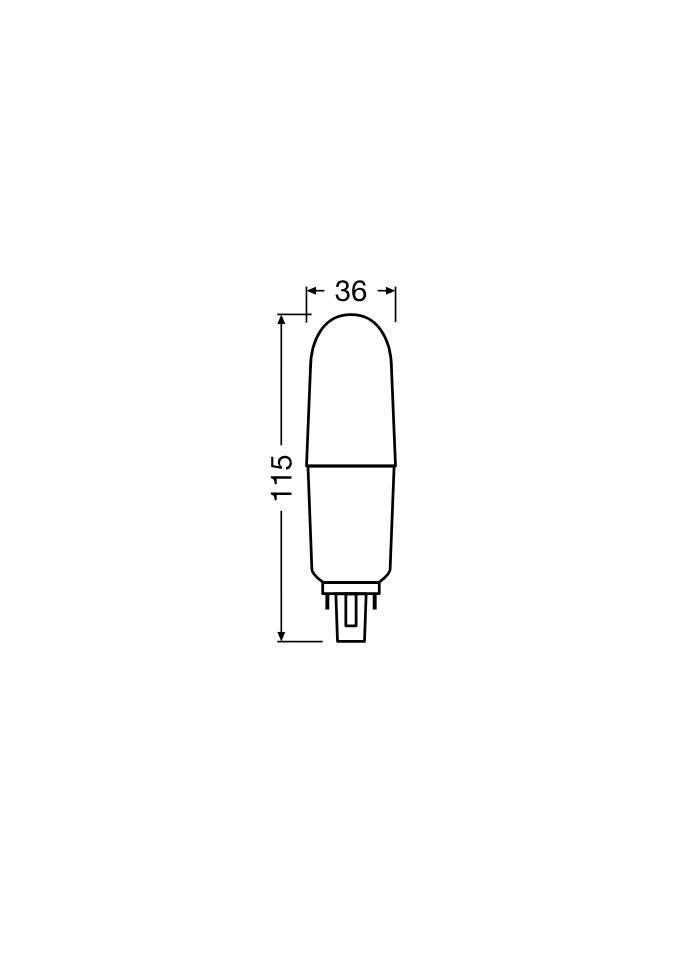 OSRAM Osram G24D LED Bulb Value Stick 10W 4000k Cool White - 2 Pin base plugin - Pack of 10 - Image 4