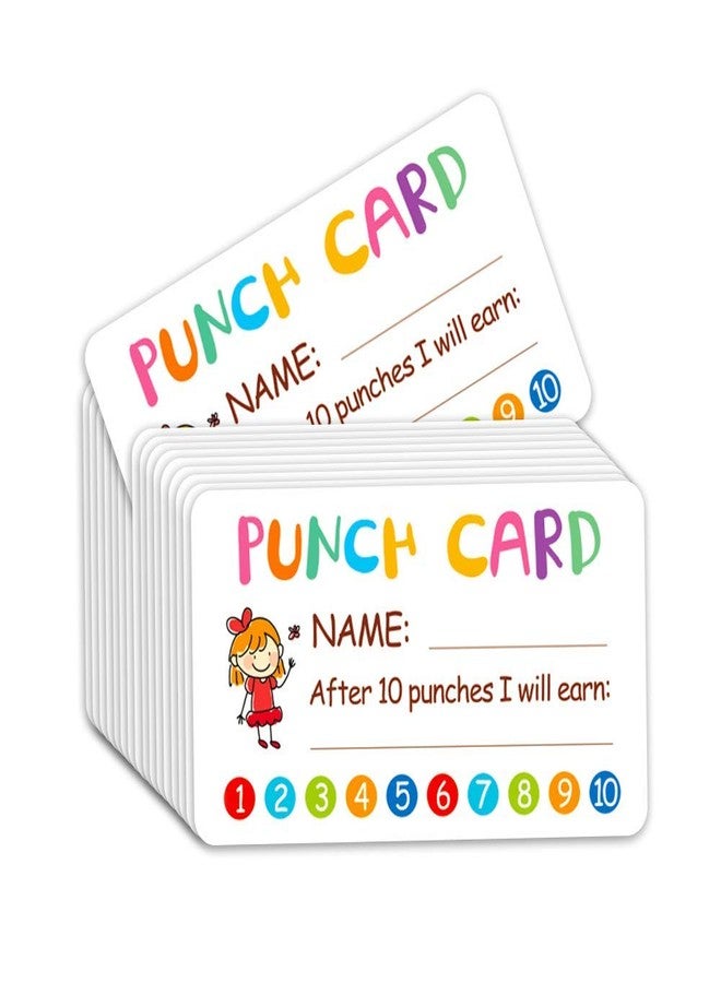IVON Punch Card, 100pcs Reward Incentive Card for Teacher, Behavior Chart for Kids, Homeschool Classroom Supplies for Motivation - Image 1