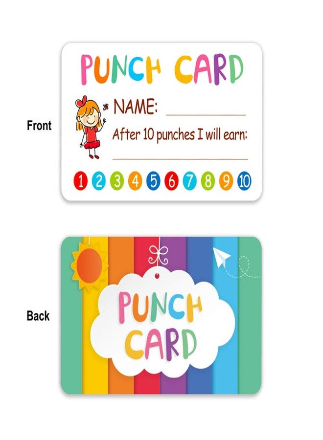 IVON Punch Card, 100pcs Reward Incentive Card for Teacher, Behavior Chart for Kids, Homeschool Classroom Supplies for Motivation - Image 2