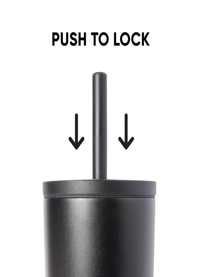 سيمبل مودرن كوب معزول بتصميم عصري بسيط مع غطاء وماصة | كوب قهوة مثلجة مانع للتسرب | كوب سفر من الفولاذ المقاوم للصدأ مبطن بالسيراميك | هدايا للنساء والرجال | تصميم كلاسيكي مميز | 24 أونصة | أسود داكن - Image 5