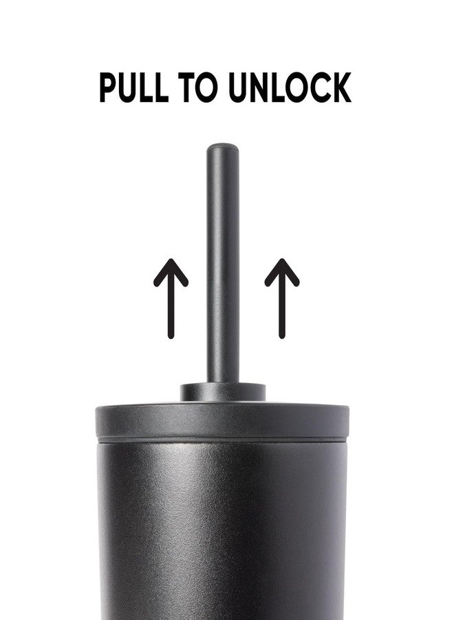 سيمبل مودرن كوب معزول بتصميم عصري بسيط مع غطاء وماصة | كوب قهوة مثلجة مانع للتسرب | كوب سفر من الفولاذ المقاوم للصدأ مبطن بالسيراميك | هدايا للنساء والرجال | تصميم كلاسيكي مميز | 24 أونصة | أسود داكن - Image 4