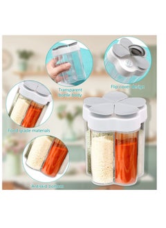 Excefore 2 Pack 5 in 1 Clear Plastic Container Jars , Plastic Salt and Pepper Shaker, Seasoning Storage Containers, Suitable For Camping, Hiking, Barbecue, Travel And Kitchen  - Image 3