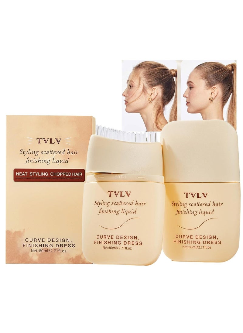 TVLV 2Pcs Hair Finishing Stick, Anti-Frizz Styling Cream Wand, Slick & Flyaway Hair Tamer Stick for Hair, Edge Control Small Broken Hair Cream/Gel for Women and Men, Naturally Refreshing, Non-Sticky 80ml*2 - Image 1