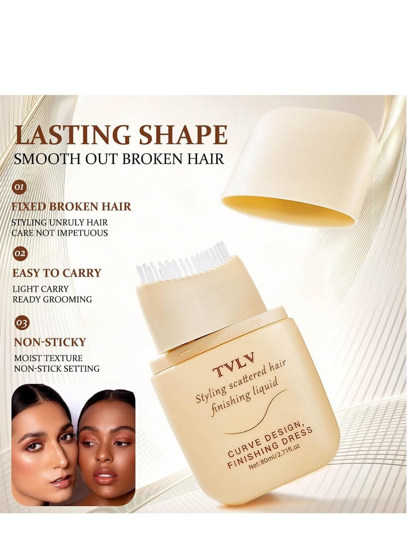 TVLV 2Pcs Hair Finishing Stick, Anti-Frizz Styling Cream Wand, Slick & Flyaway Hair Tamer Stick for Hair, Edge Control Small Broken Hair Cream/Gel for Women and Men, Naturally Refreshing, Non-Sticky 80ml*2 - Image 5