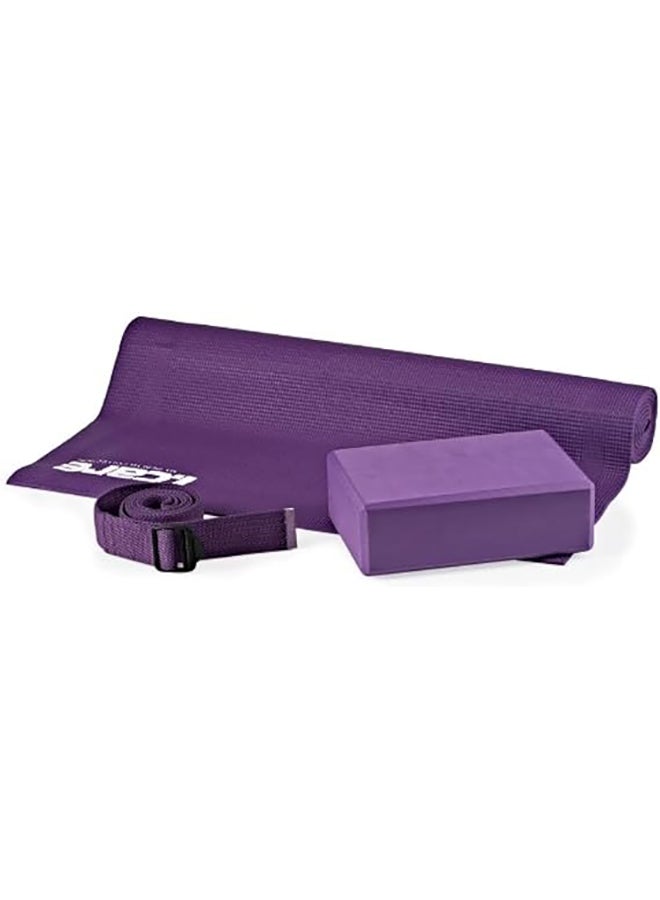 general I Care Yoga Set Mat + Brick + Strap Jic025 @Fs - Image 1