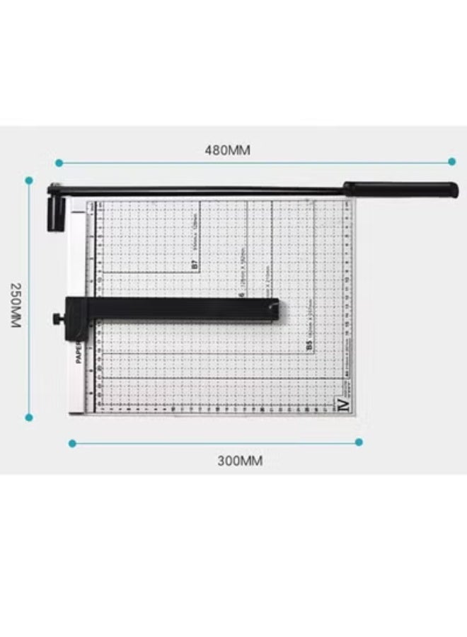 كلناميان قاطع ورق A4، ماكينة قص الصور، قاطع حرفي للمكتب أو المنزل أو المدرسة، باللون الأبيض. - Image 3