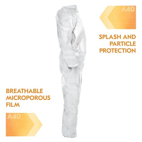 KleenGuard™ A40 Liquid & Particle Protection Coveralls (37685), White, Large - Image 4
