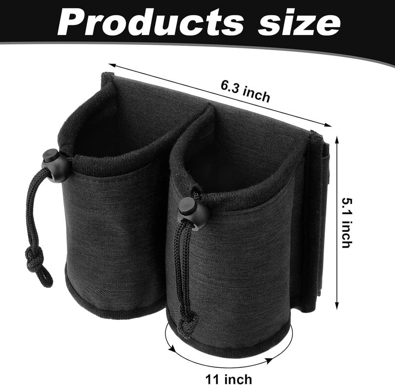 Kajaia Luggage Cup Holder Travel Cup Holder Luggage Cup Holder Attachment Drinks Carrier for Drink Beverages Coffee Mugs (Black),-Travel Holder-01 - Image 2