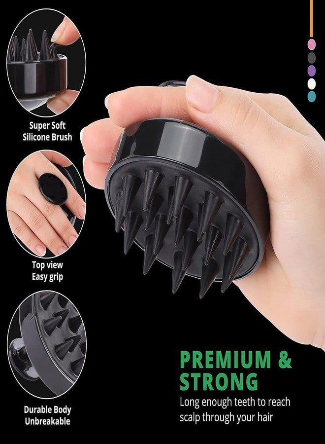 (Free Hook -1 pic) Silicone Bath Brush Set – Long Handle Back Scrubber, Handheld Body Scrubber, Scalp Massage Brush – Full Body Exfoliating Shower Kit for Men and Women - Image 3