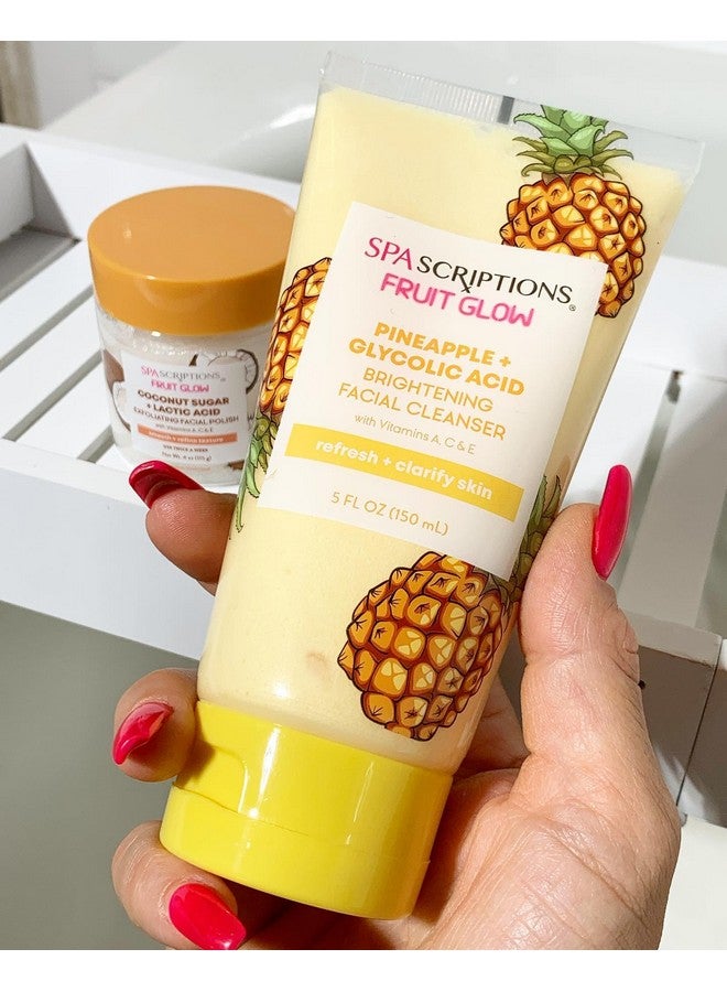سباسكريبشنز منظف الوجه المتوهج بالفواكه والأناناس + حمض الجليكوليك مع فيتامينات AC وE، 5 أونصة سائلة - Image 3