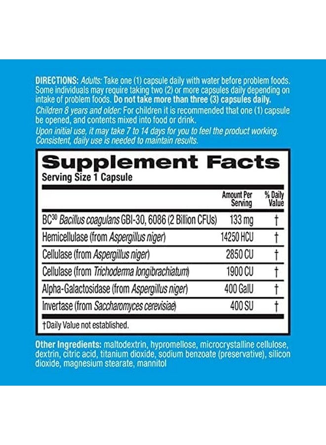 Digestive Advantage إنزيمات سريعة المفعول بالإضافة إلى كبسولات بروبيوتيك يومية 32 عدداً في علبة تساعد في دعم تفكيك الأطعمة الصعبة الهضم وتساعد في منع الغازات* تدعم الصحة الهضمية والمناعية* - Image 4