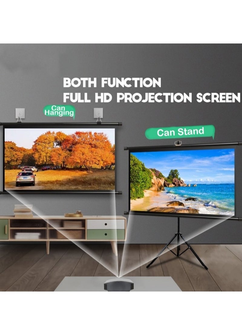 FlashHawk Portable 120 inch 16:9 Foldable Projection Screen Soft Curtain With Tripod Stand and Carrying Bag for Indoor Outdoor Home Theater Backyard Cinema Travel - Image 3