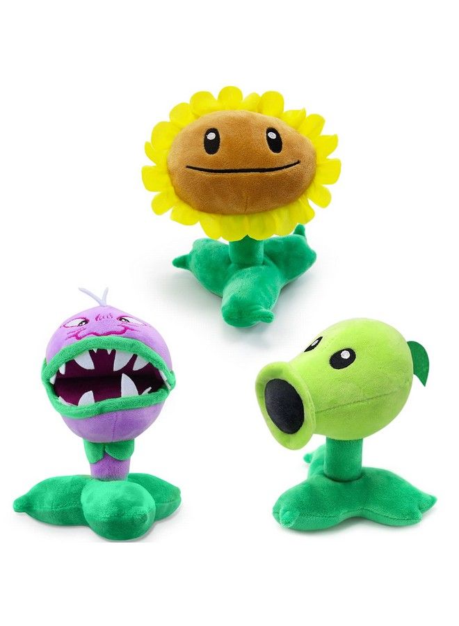 Maikerry 3 Pieces Plants And Zombies Vs Plush Toy, 8 Tall Pvz Stuffed Figure Doll For Children, Great Gifts For Kids And Fans - Image 2
