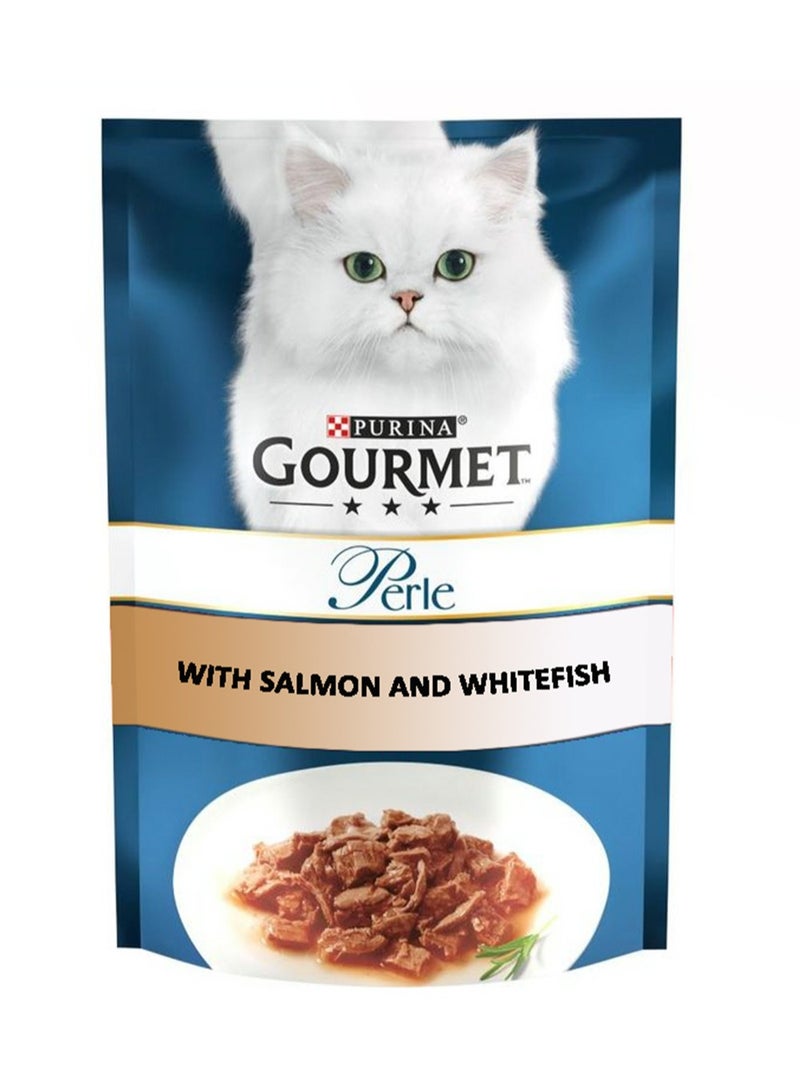 بورينا طعام بورينا جورميه بيرل مع سمك السلمون والسمك الأبيض 85 جرام