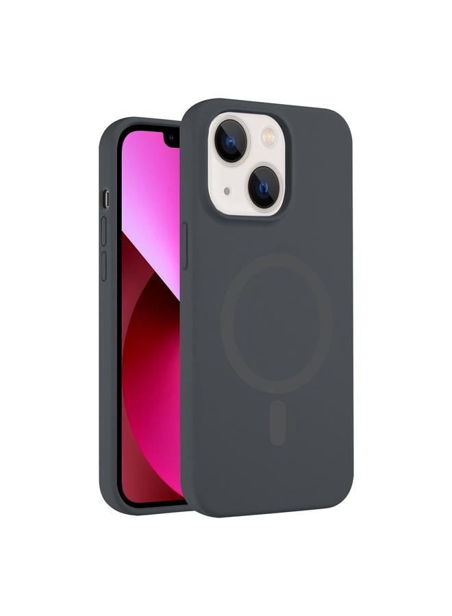 اس-توب جراب لهاتف iPhone 13 مصنوع من السيليكون السائل بلون نقي مع غطاء MagSafe - Image 1