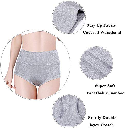 PLUMBURY Women's Cotton High Waist Full Coverage Panty, Size M-XXL (Pack of 3 Panty) - Image 5