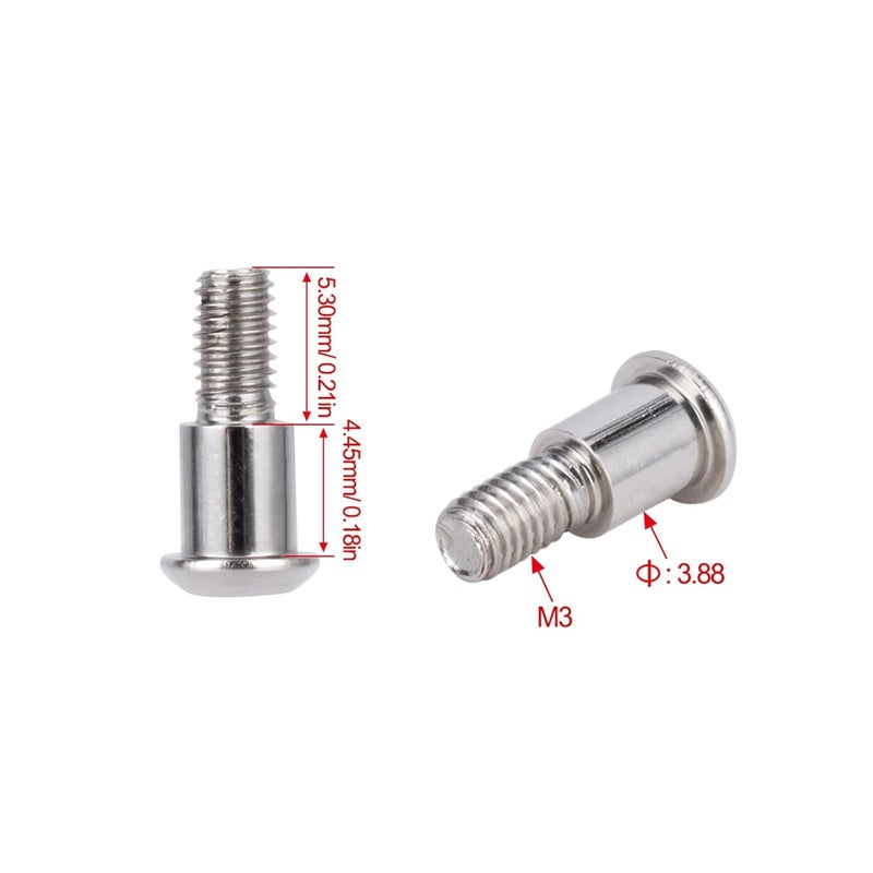 CARJPMX 20PCS M3x4x10mm Hex Buttonhead Incision Kingpin Shoulder Screws for Axial SCX10 AR44 AR45 Capra Axle Vanquish F10 H10 Optic Axle (Black) - Image 2