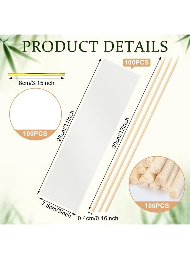 Yexiya 100 Pcs Cellophane Treat Bags with Twist Ties and 100 Pcs Natural Bamboo Skewers 3 x 11 Inches Clear Rod Bags for Packaging Candies Cookies Kabobs - Image 2