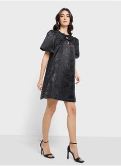 YAS Printed Drawstring Detail Dress  - Image 4