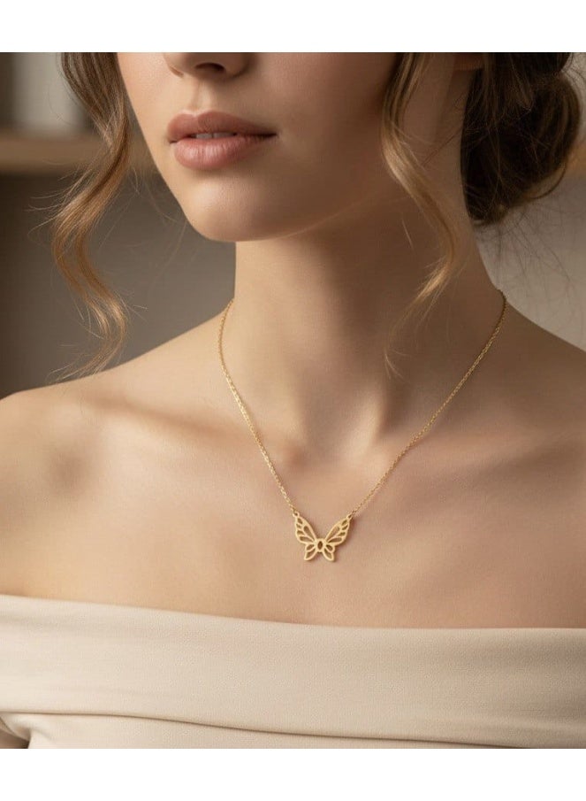 روبي آرت الذهب قلادة روبي آرت من الذهب الخالص عيار 18 قيراطاً للبنات - 1 غرام - Image 2