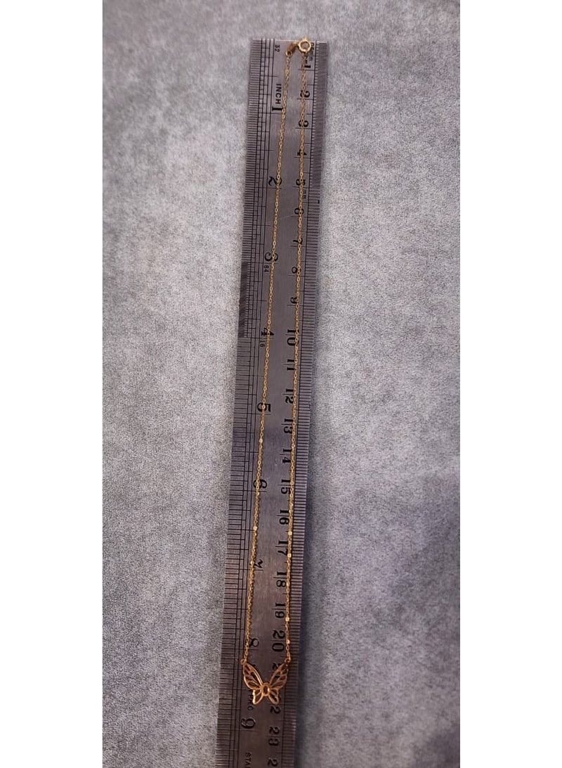 روبي آرت الذهب قلادة روبي آرت من الذهب الخالص عيار 18 قيراطاً للبنات - 1 غرام - Image 3