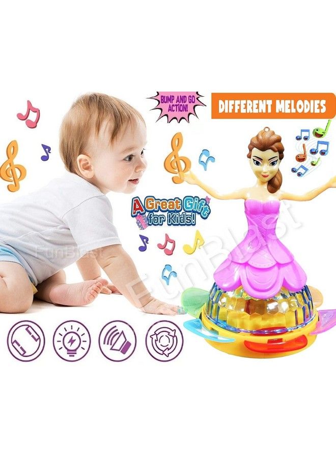 FunBlast Princess Dancing Doll For Girls With 3D Lights & Sound Toy For Babies Musical Dancing Toys For Kidsmulti Color - Image 3