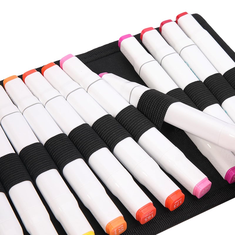 BOMKEE 28 Slots Pencil Sleeve, Binder Pencil Case Inner Page Carrying Pen Pad Fit for Cosmetic Brush, Crayon, Color Pencil, Gel Pen - Image 2
