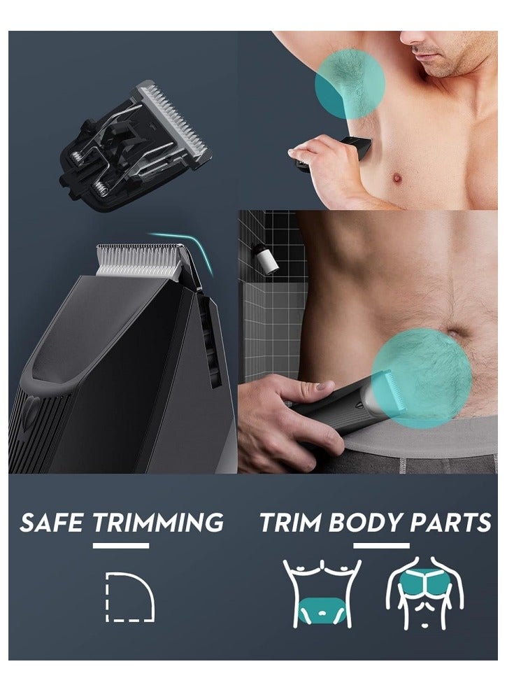 Ru syanl Body Hair Trimmer Groomer Kit for Men Electric Groin Hair Trimmer Waterproof Safe Shaver Groomer with USB Recharge Dock - Image 2
