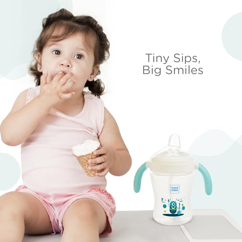 Mee Mee Baby Trainer Sippy Cup | Soft Spout, Leakproof Sipper for Toddlers | Dual Handle for Easy Grip | Non -Toxic, Lightweight & BPA Free, Blue (240 Ml) - Image 4