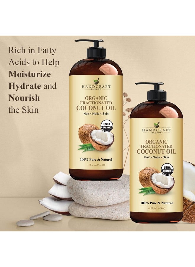 handcraft Blends Organic Fractionated Coconut Oil - 16 Fl Oz - 100% Pure And Natural - Premium Grade Oil For Skin And Hair - Carrier Oil - Hair And Body Oil - Massage Oil - Image 4
