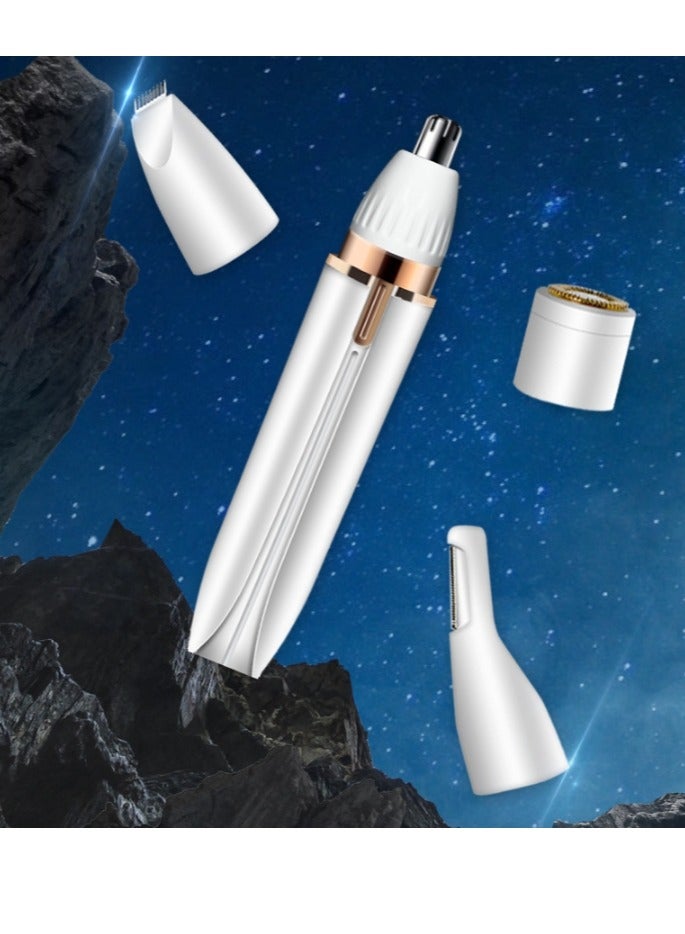 KUYING Cross border New Product Four in One Women's Shaving Device USB Charging Electric Eyebrow Trimming Sidehair Trimming Nose Hair Trimming Device Lip Hair and Axilla Hair  - Image 2