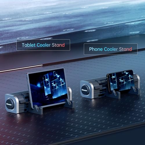 OImaster Laptop Cooler with Adjustable Stand, Laptop Cooling Pad 3-Speed Adjustable Small Desk Fan, USB Multi Function Laptop Cross-Flow Turbine Cooling Fan for Laptop Pad Tablet Phone (1691) - Image 4