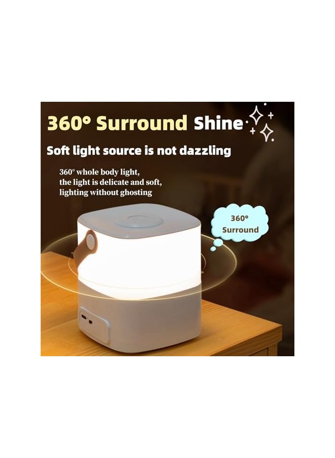 The Bros Ultra-Compact Touch Control Lamp - Portable Bedside Table Light with Fast USB Charging Port, Adjustable Warm White Night Light for Nursery, Bedroom, Office & Hallway - Image 4