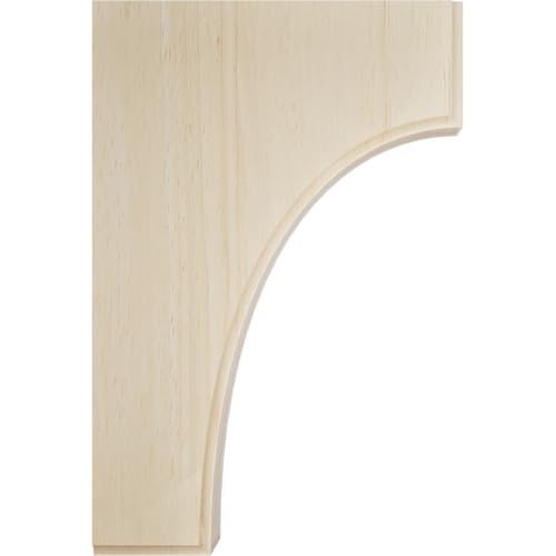 Ekena Millwork BKTW02X04X06CVRW Clarksville Wood Brackets, 1 3/4"W x 4"D x 6"H , Rubberwood - Image 3
