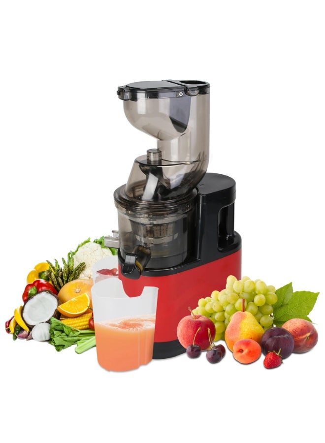 Forthcan Cold Press Juicer,300W Electric Masticating Juicer Machines with 7cm Large Feed Chute for Whole Fruits and Vegetables,Upgraded High Juice Yield Juice Extractor Machine with 2 Cups,Easy to Clean - Image 1