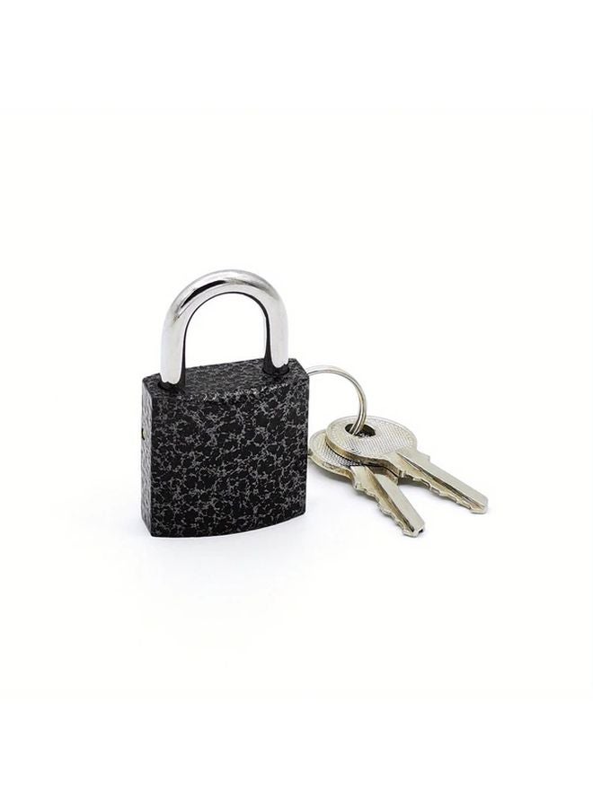 2pcs Black Heavy Duty Metal Padlock with Copper Core Modern Mini Lock - Image 4