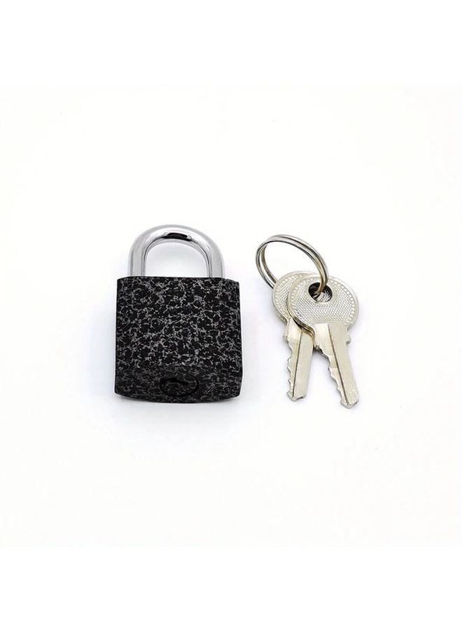 2pcs Black Heavy Duty Metal Padlock with Copper Core Modern Mini Lock - Image 3