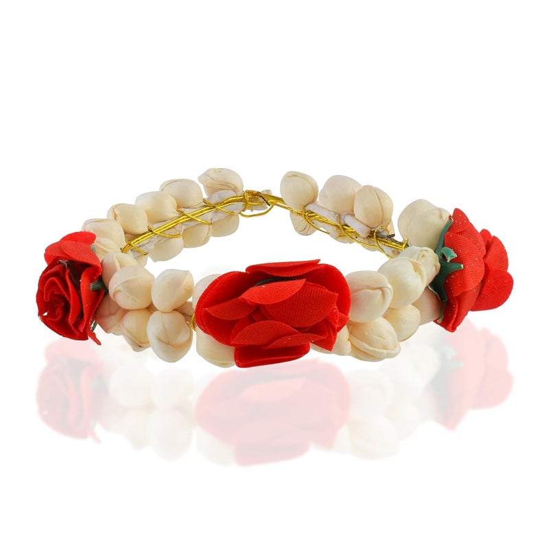 Superstore18 Artificial Mogra Jasmine flower Buds and Rose Hair Gajra Veni Women Hair accessory non perishablereusable SST5262HASC - Image 1