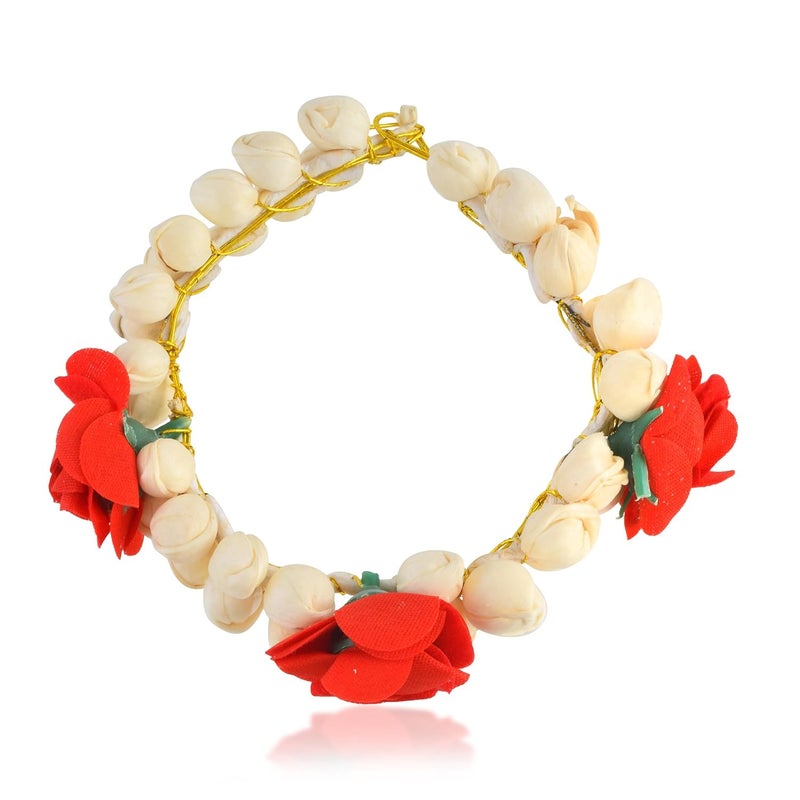 Superstore18 Artificial Mogra Jasmine flower Buds and Rose Hair Gajra Veni Women Hair accessory non perishablereusable SST5262HASC - Image 4