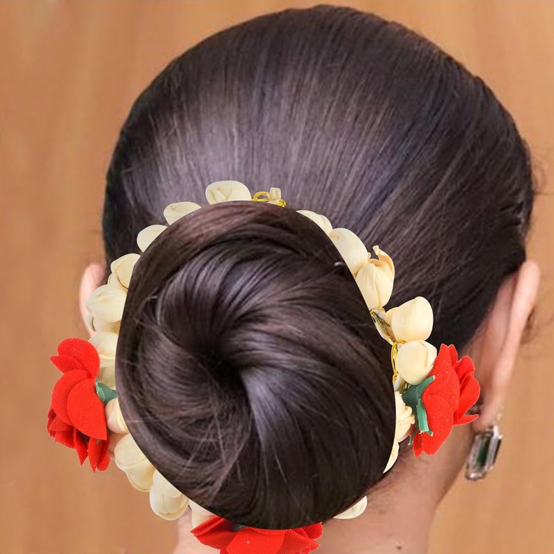 Superstore18 Artificial Mogra Jasmine flower Buds and Rose Hair Gajra Veni Women Hair accessory non perishablereusable SST5262HASC - Image 5