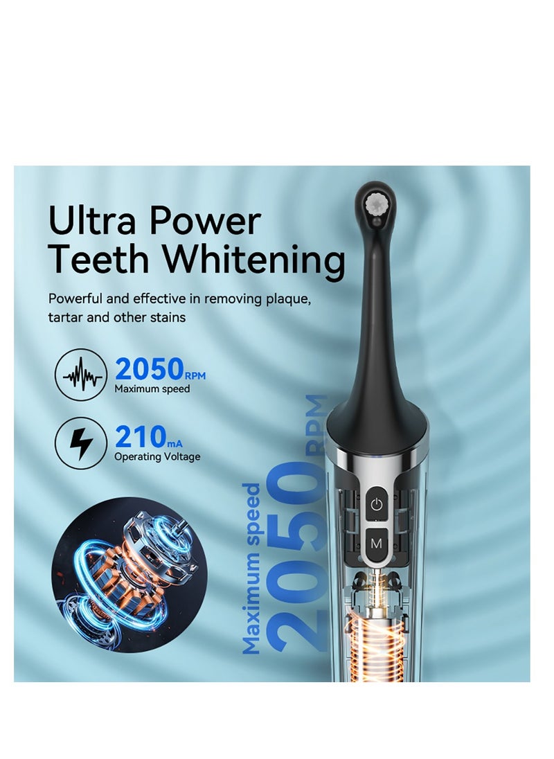 AirYoung Tooth Polisher, Rechargeable Tooth Whitening Kit for Teeth Cleaning and Whitening, with 7 Brush Heads, LED Light, Easy to Use at-Home Personal Dental Care Kit  - Image 3