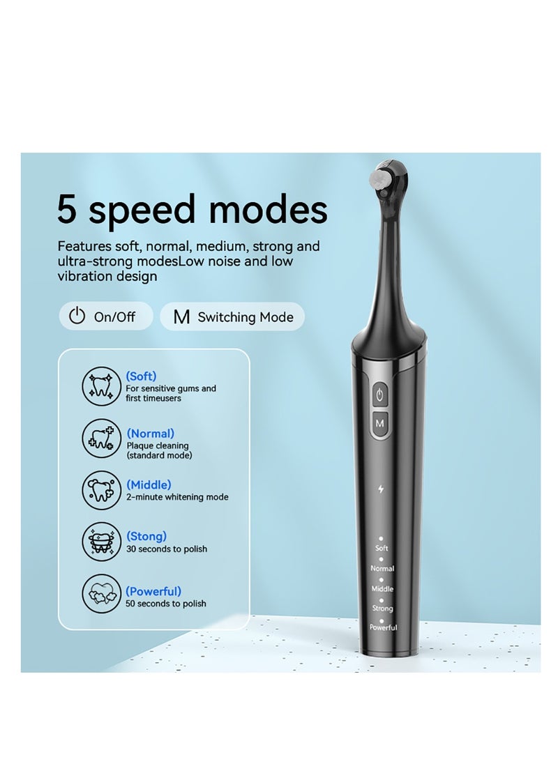AirYoung Tooth Polisher, Rechargeable Tooth Whitening Kit for Teeth Cleaning and Whitening, with 7 Brush Heads, LED Light, Easy to Use at-Home Personal Dental Care Kit  - Image 2