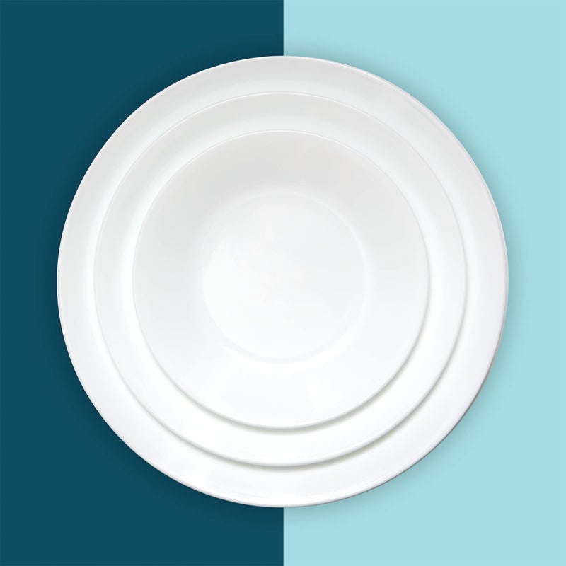 Corelle طبق خبز وزبدة كوريل فيتريل، زجاج ثلاثي الطبقات ومقاوم للكسر، 6-3/4 بوصة، طبق دائري، أبيض - Image 4