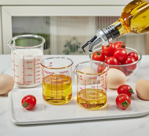 Ackers BORO3.3 High Borosilicate Glass Measuring Cup-V-Shaped Spout，Glass Measuring Beaker for Kitchen or Restaurant, Easy to Read, 150 ML (5 Oz)-Single - Image 4