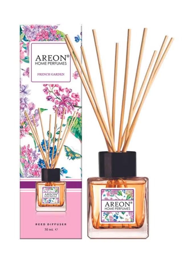 Areon Reed Diffuser With Incense Sticks French Garden Yellow 50ml - Image 1
