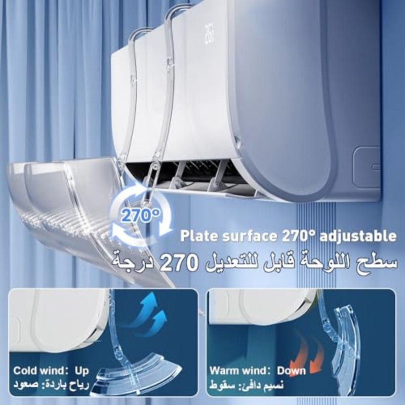 Split Air Conditioner Deflector 10201500mm,Air Conditioning Wind Shield, Wall-Mounted Without Punching, Adjustable Wind Direction Adjustable Size, Transparent - Image 4
